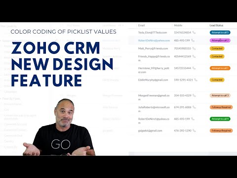 New Zoho CRM Design Feature - Color Coding of Picklist Values
