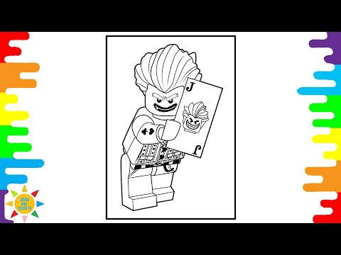 Joker Lego Coloring | Superhero Lego  Coloring | Defqwop - Awakening | Draw and Color TV
