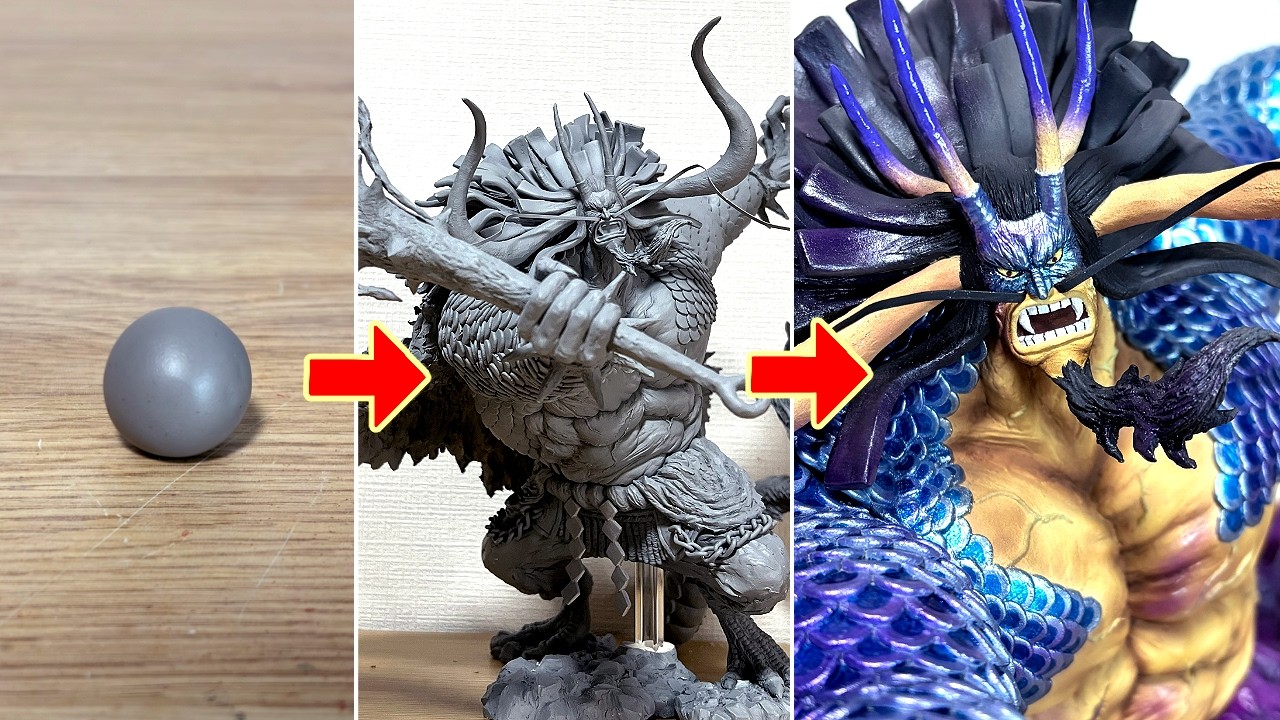 1ヶ月かけて0からカイドウを作ってみた/I Made Kaido From Scratch in 30 Days【ONE PIECE ワンピース Human-Beast Form 人獣型】