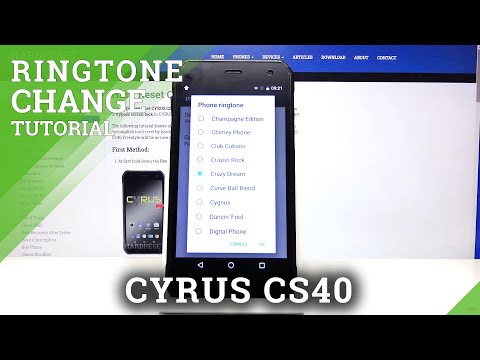 How to Change Ringtone on CYRUS CS40 FREESTYLE – Set Up Ringtone