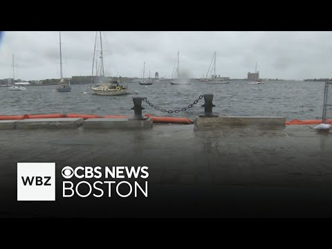 The latest as a nor'easter batters down on Massachusetts with strong winds and rain