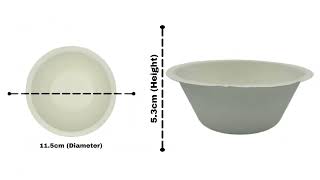 Eco-Friendly 250ml Bio Bowls made from Sugarcane 🌿