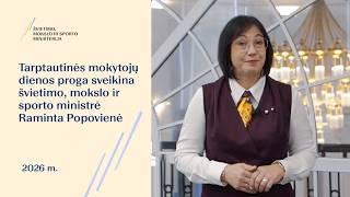 Ministrės Ramintos Popovienės sveikinimas Tarptautinės mokytojų dienos proga