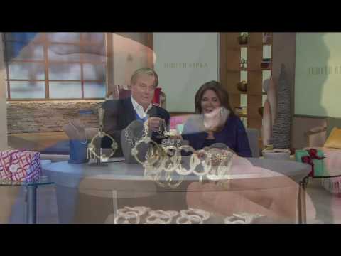 Judith Ripka Sterling oder 14K Clad Garland Diamonique Collection auf QVC