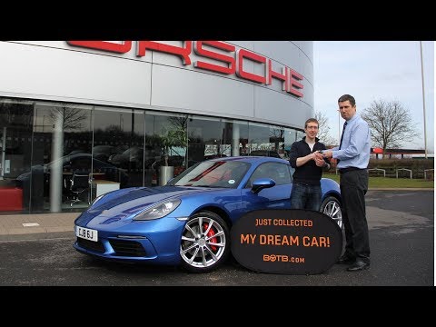 Winner Chris Bodicoat collects his Porsche Cayman S!