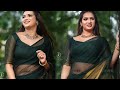 Serial Actress Saranya In Black Saree