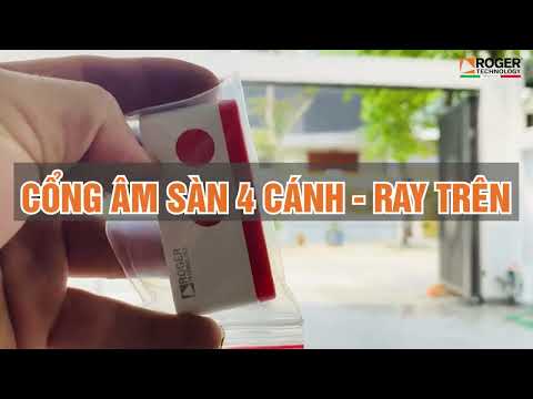 Cổng tự động 4 cánh Ray trên – Motor R21 Roger Âm sàn với tải trọng 800kg/ cánh