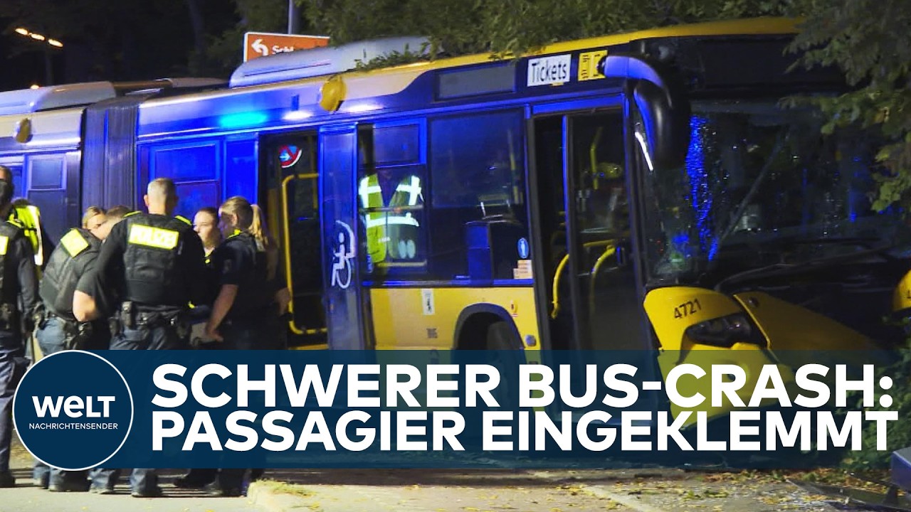 BUS-UNFALL IN BERLIN: 15 Verletzte – ein Mensch in Lebensgefahr