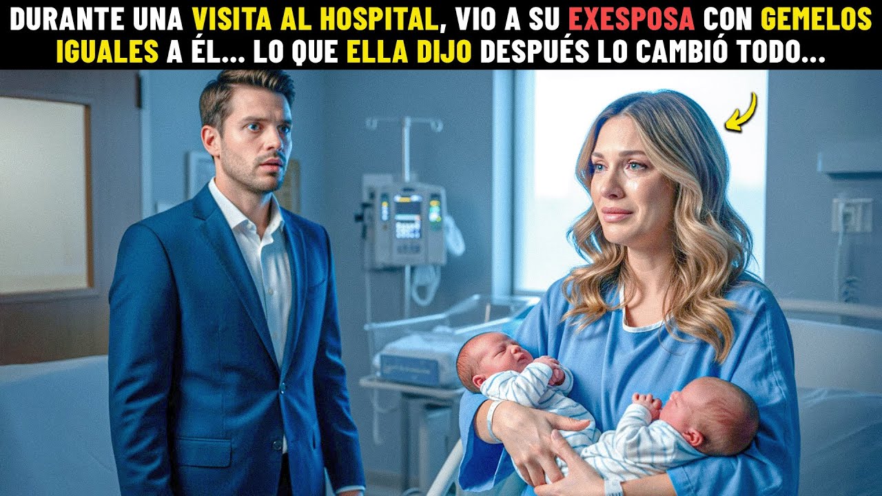 DURANTE UNA VISITA AL HOSPITAL, MILLONARIO VIO A SU EX CON DOS NIÑOS IGUALITOS A ÉL… TODO CAMBIÓ.