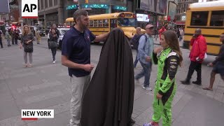 Danica Patrick Poses With LEGO Twin