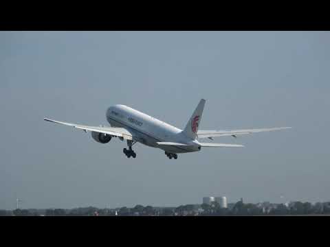 Air China Cargo B777-200 Takeoff Schiphol