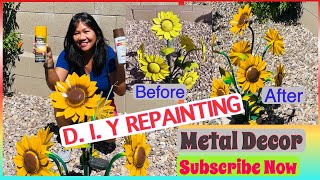 D.I.Y Repainting/How to Repaint Your Outdoor Metal Decor/Khryss Lawson Vlog