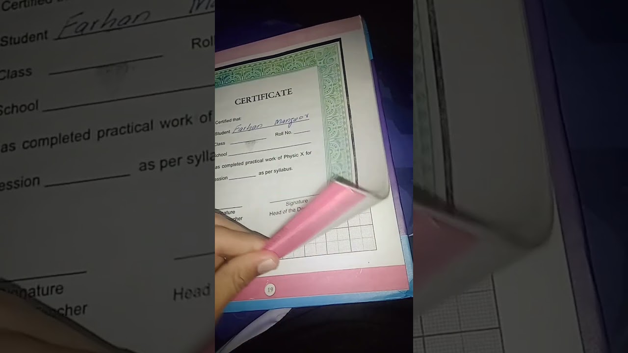 Watch video physics practical notebook 💯 solve 💯 Now physics practical notebook 💯 solve 💯