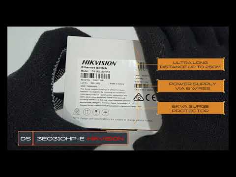 Šakotuvas SWITCH POE DS-3E0310HP-E 8 PRIEVADŲ Hikvision video