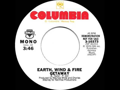 1976 Earth, Wind & Fire - Getaway (mono radio promo 45)