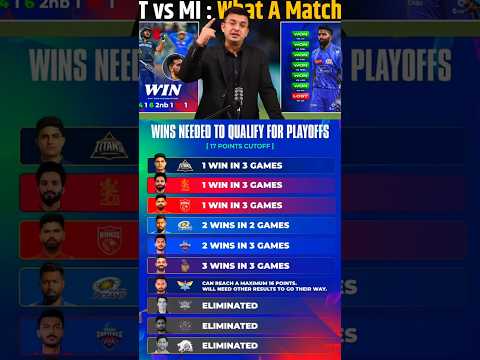 Kya Mumbai Indians 2 me se 2 match jitkar Qualify karegi ? #shorts #mivsgt #iplpointstable2025