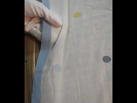 Polka Dot White Jamdani Pure Cotton 58 GSM Handwoven Fabric — video