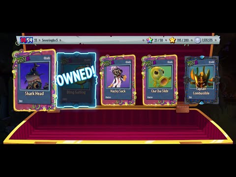 PVZGW2 - Bling Gatling Peashooter New Ability Gameplay