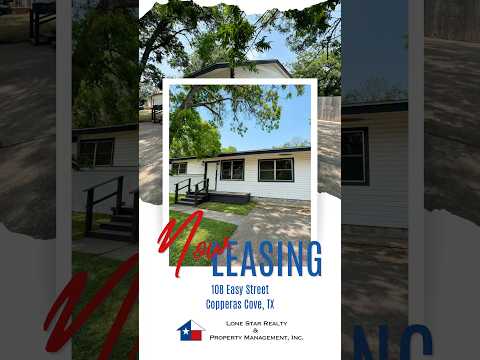 3-Bedroom House for Rent in Copperas Cove property video