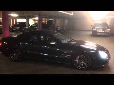 Mercedes SL55 AMG startup, Rohana wheels