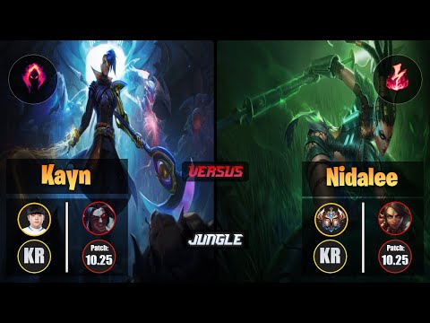Canyon KAYN (Jungle) [Dark Harvest] VS NIDALEE - Challenger KR Patch 10.25