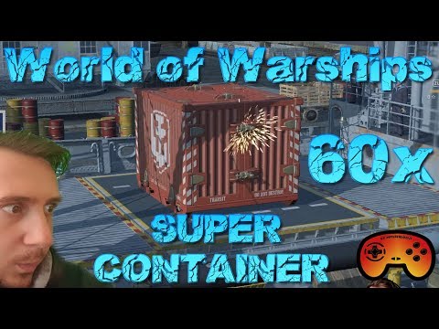 60 Supercontainer Opening!!!! in World of Warships mit Deutschen Gameplay
