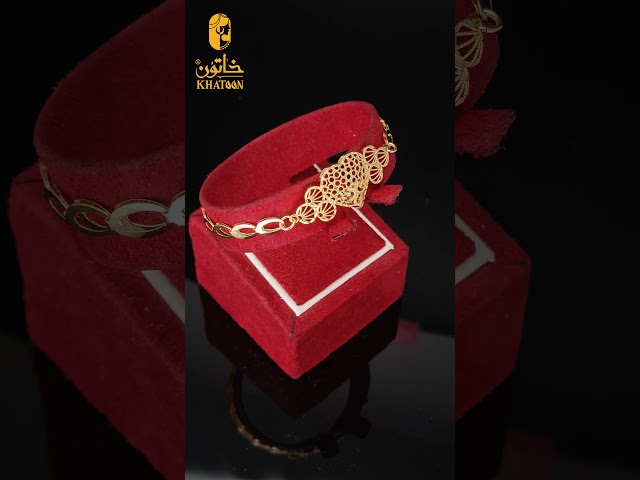 طقم اكسسوار بديل الذهب بتصميم قلوب الحب المزخرفة