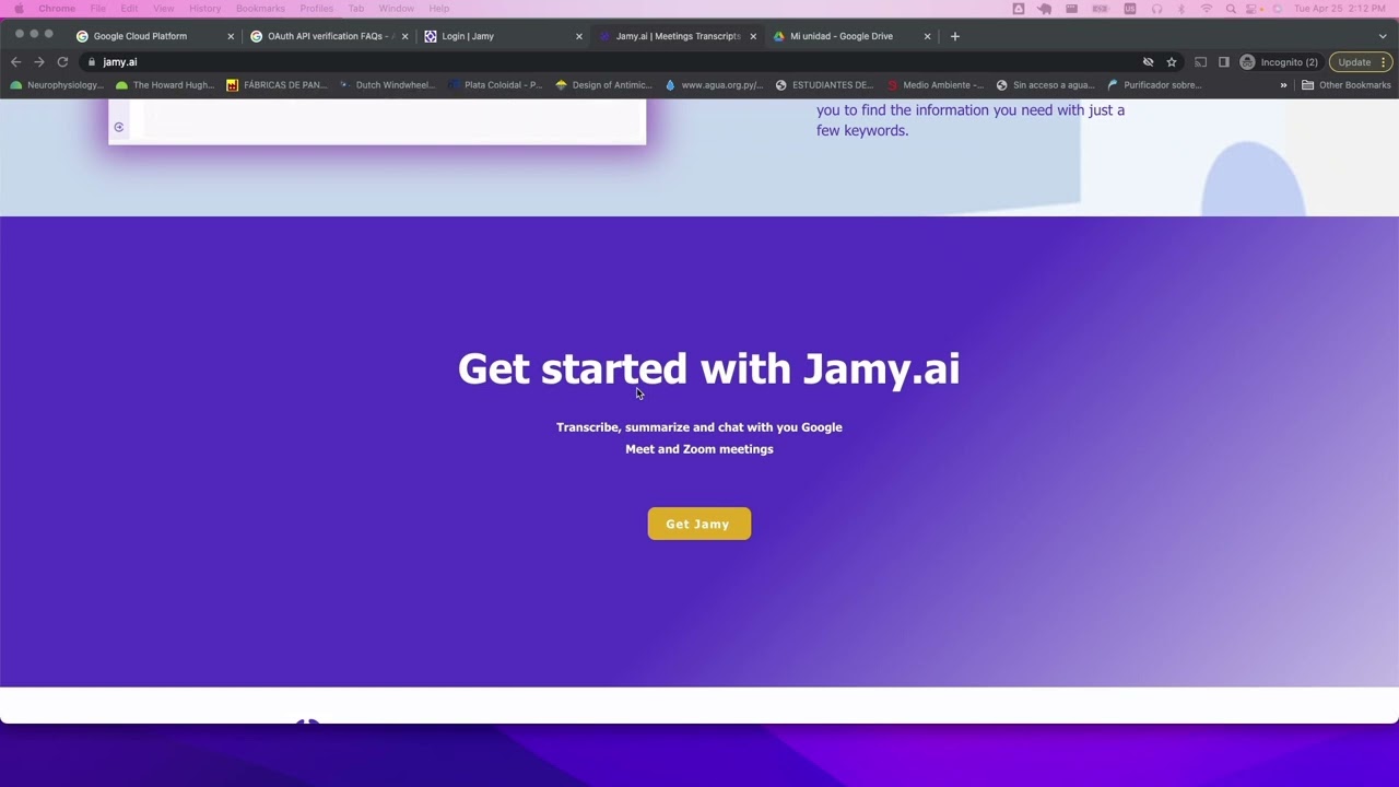 Jamy ai Google Permissions