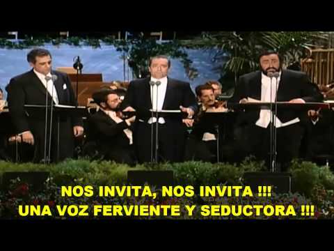 Los 3 Tenores- La Traviata (Subtitulada Español) HD -Libiamo Ne' Lieti Calici (Los Ángeles: 1994)