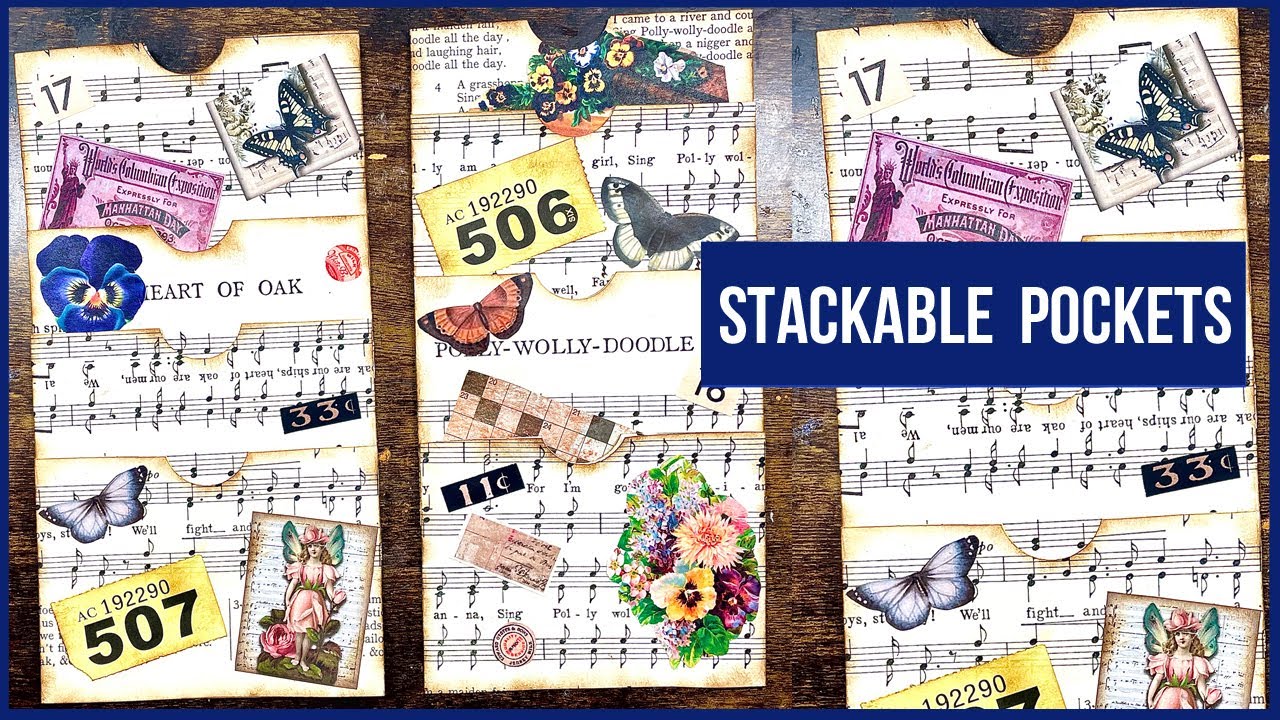 Easy Stackable Pockets for Junk Journals @ThePaperOutpost inspiration