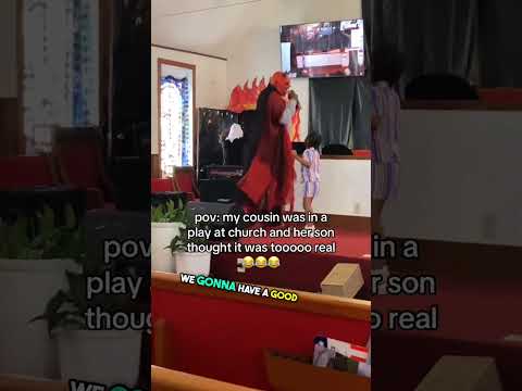 Girl's cousin was in a church play and her son thought it was real... his reaction is priceless 😂 ❤️