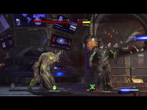 Injustice 2 Swamp Thing VS Bane Single Fight