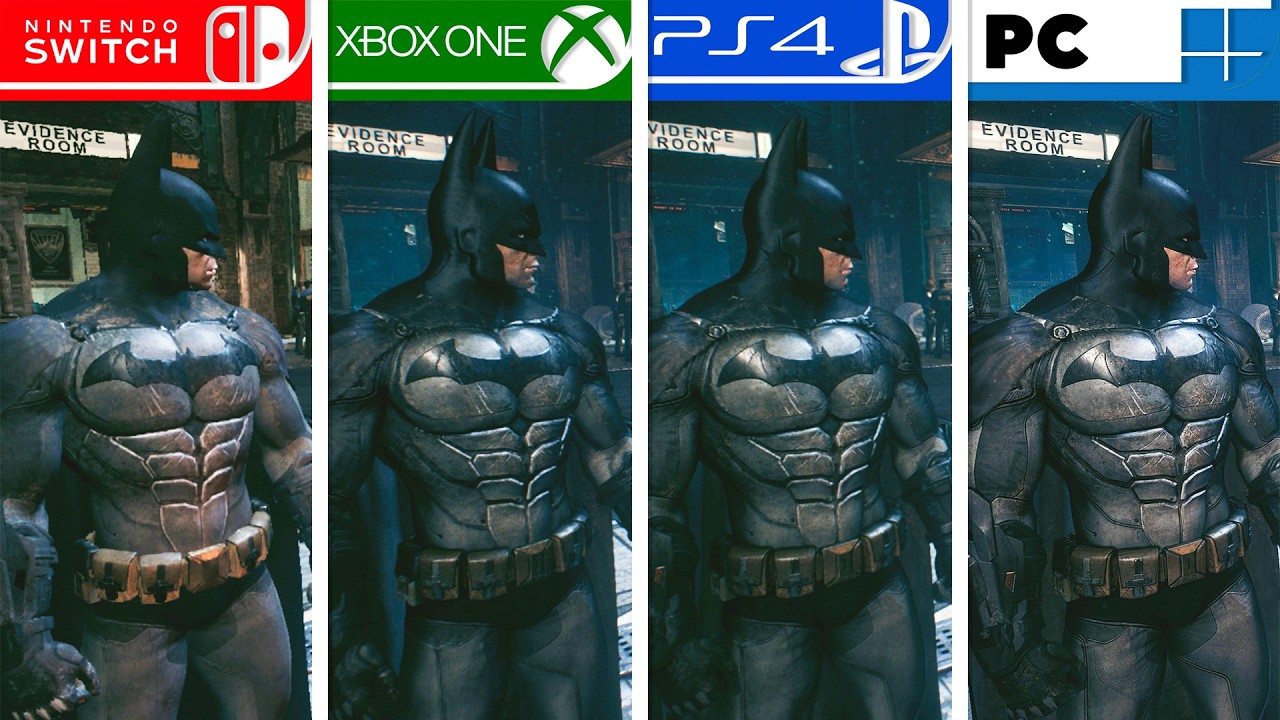 Batman: Arkham Knight | PS4 - Xbox One - PC - Switch | Retro Graphics Comparison
