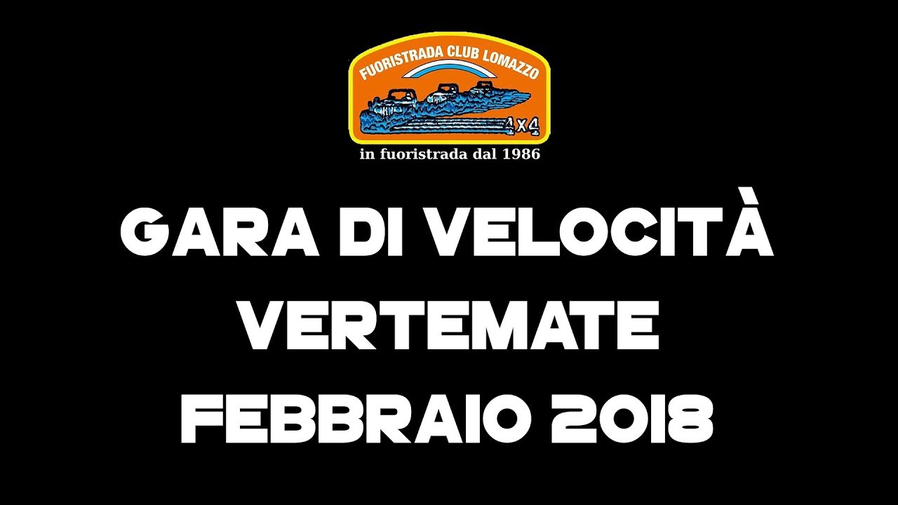 Fuoristrada Club Lomazzo Gara di velocità Vertemate Febbraio 2018