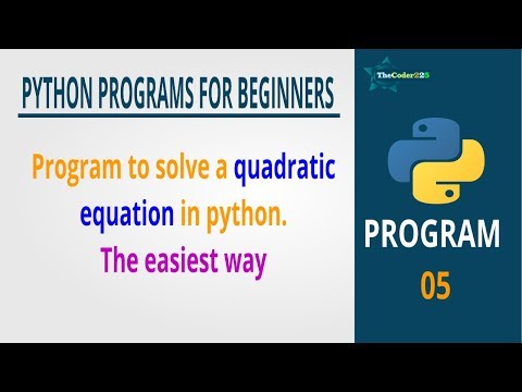 Python Program 05 Program To Compute Quadratic Equation