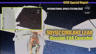Space Station: ISS Russian EVA Canceled, Significant Soyuz Coolant Leak Raises Questions about Craft