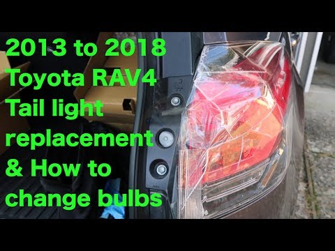 2017 Toyota Rav4 (also 2013-18) Outer & Inner Taillight Replacement Video + Bulb Replacement