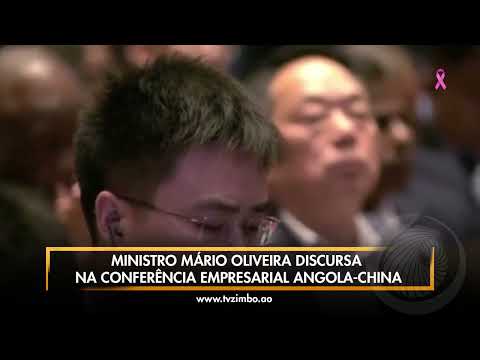 Minister Mário Oliveira speaks at the Angola-China Business Conference