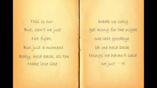 Pixie Lott - Break Up Song (Lyric Video)
