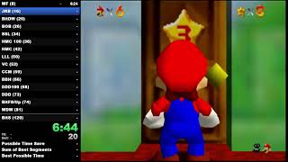 SM64 120 Star Speedrun with beginner strats (1:49:10) (read desc)