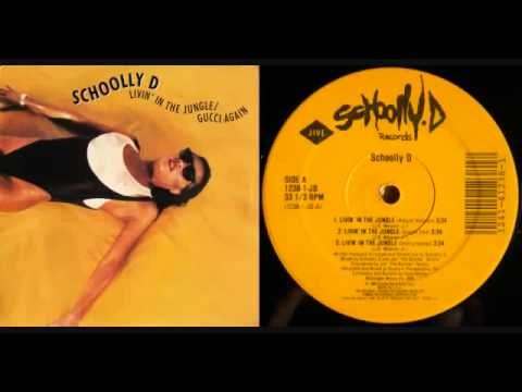 SCHOOLLY D   Livin' In The Jungle   Gucci Again 12  Single)   Side A and B   1989