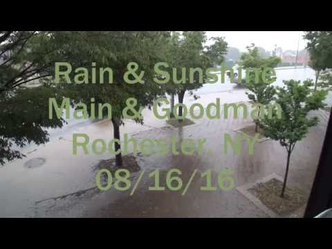 Heavy Rain & Sun Shower ~ E. Main St. & N. Goodman St. Rochester, NY
