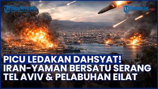 Iran dan Yaman Bersatu Serang Tel Aviv serta Pelabuhan Eilat, Picu Ledakan Besar