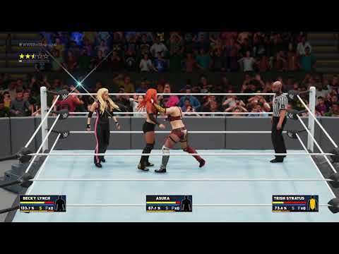 Wwe 2k18 Becky Lynch VS Asuka VS Trish Stratus for SD women's champ