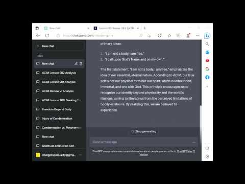 ChatGPT Spirituality ACIM Lesson 203 - Review of Lesson 183