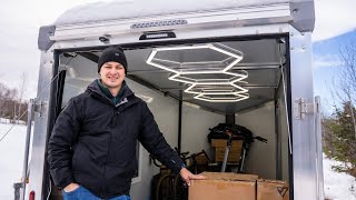 Installation de l'éclairage de la remorque fermée!