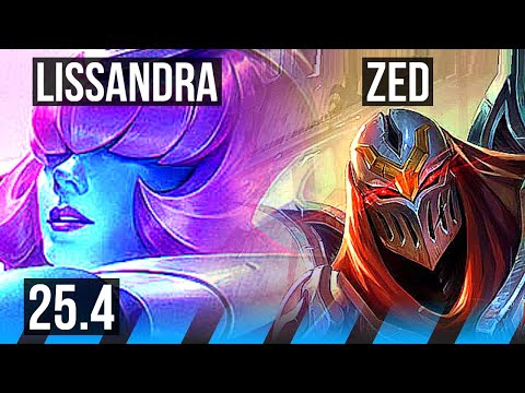LISSANDRA vs ZED (MID) | 1000+ games, 9/5/17, Rank 11 Liss | KR Challenger | 25.4