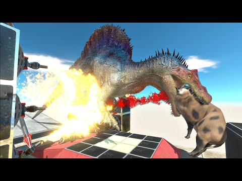 Run through the Steel Tentacle and Fire to devour the prey - Animal Revolt Battle Simulator