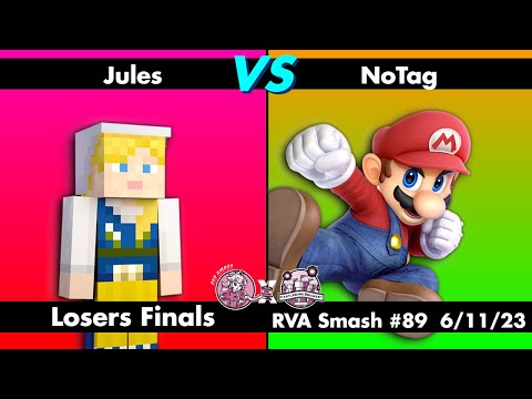 RVA Smash #89: NoTag (Mario) vs Jules (Steve) | LOSERS FINALS | 35 Entrants | SSBU
