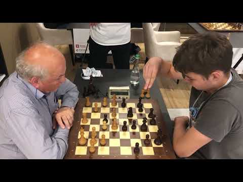 Oleksandr Belyavsky GM, SLO - Daniil Mosesov IM, UKR. Saint Charbel Chess Cup'23.